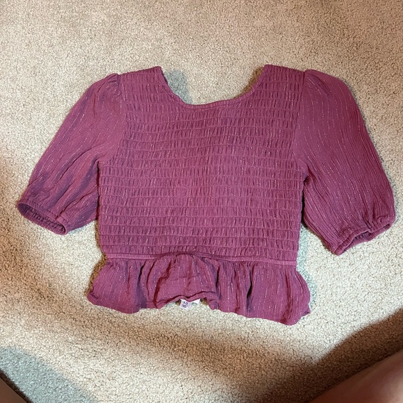 GIRLS TIED IN BLACK POOFY SLEEVED BLOUSE - Picture 4 of 5